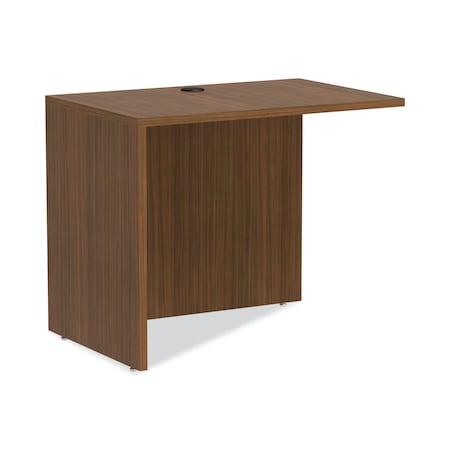 Desk Shell, 23.63 In D, 35 W, 29.5 H, Modern Walnut, Textured Woodgrain Laminate